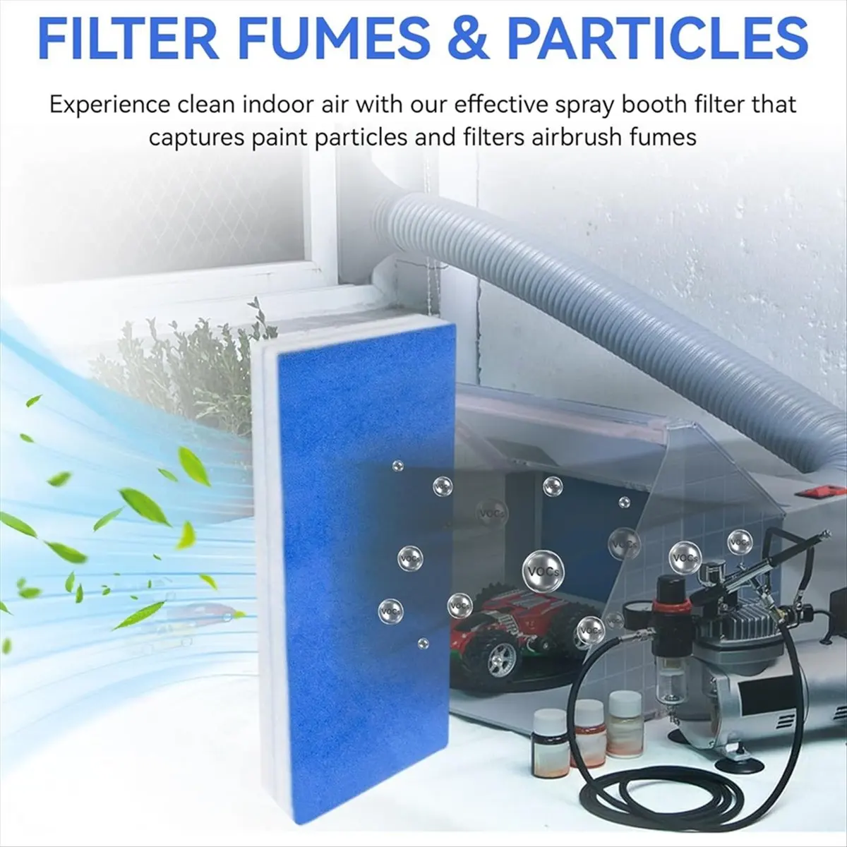 

AB52 Airbrush Paint- Booth Filter, Double Layer Exhaust Replacement Filter for Hobby -Booths, Painting Box & Craft