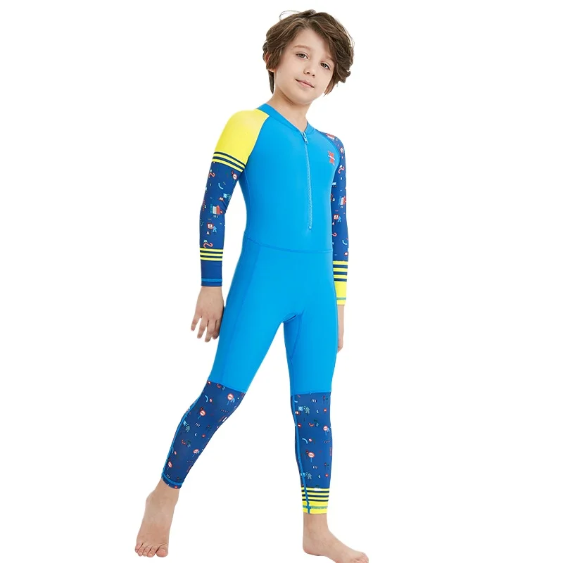 

Children's Diving Suit Boys Girls Outdoor Sunscreen One-Piece Swimsuit Quick-drying Long Sleeve Beach Water Sports Swimming Suit