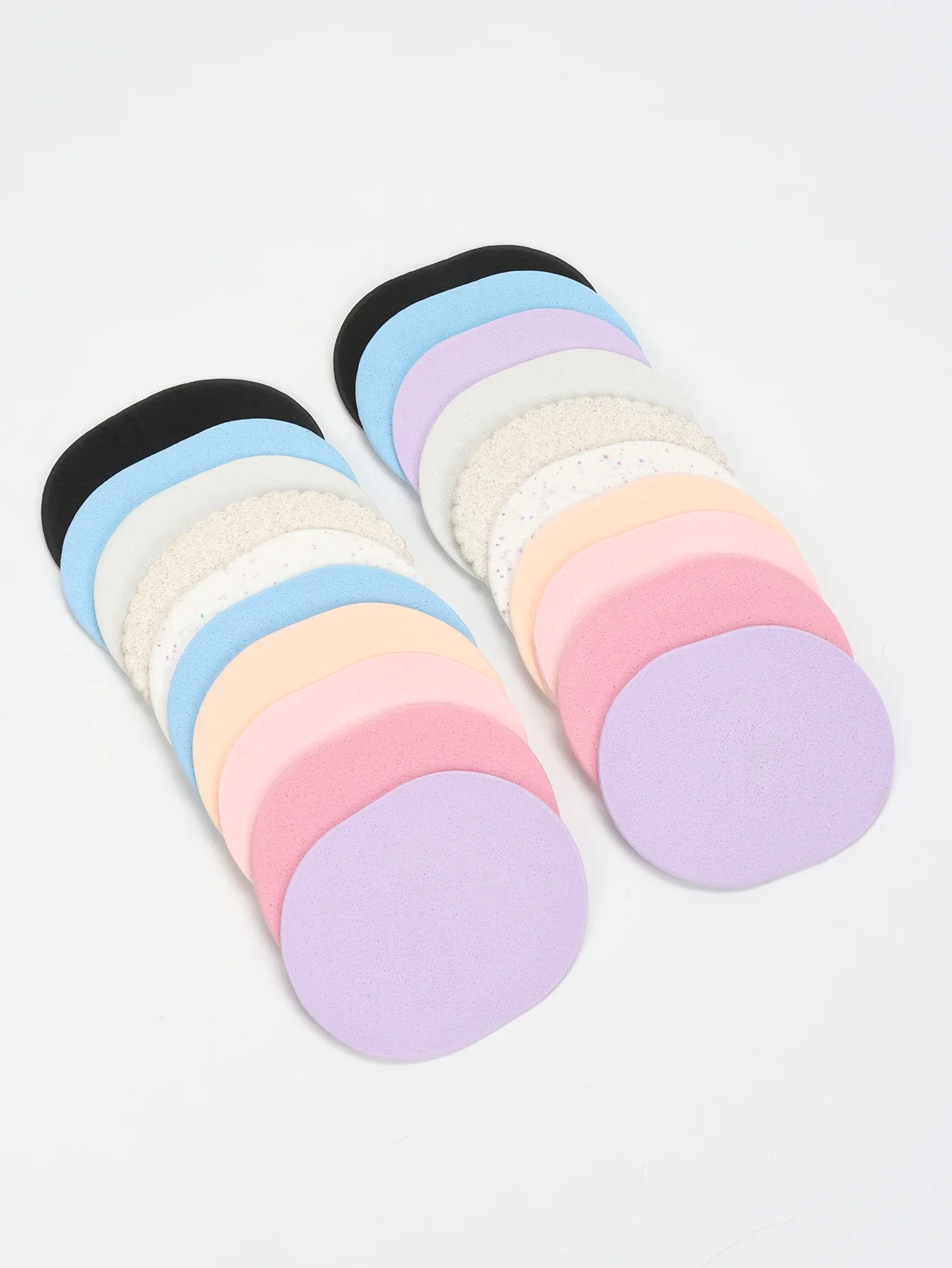 10 stuks willekeurige kleur en vorm gezicht wassen het gezicht spons scrub exfoliërende gezichtspad is een herbruikbare make-up verwijderaar geschikt