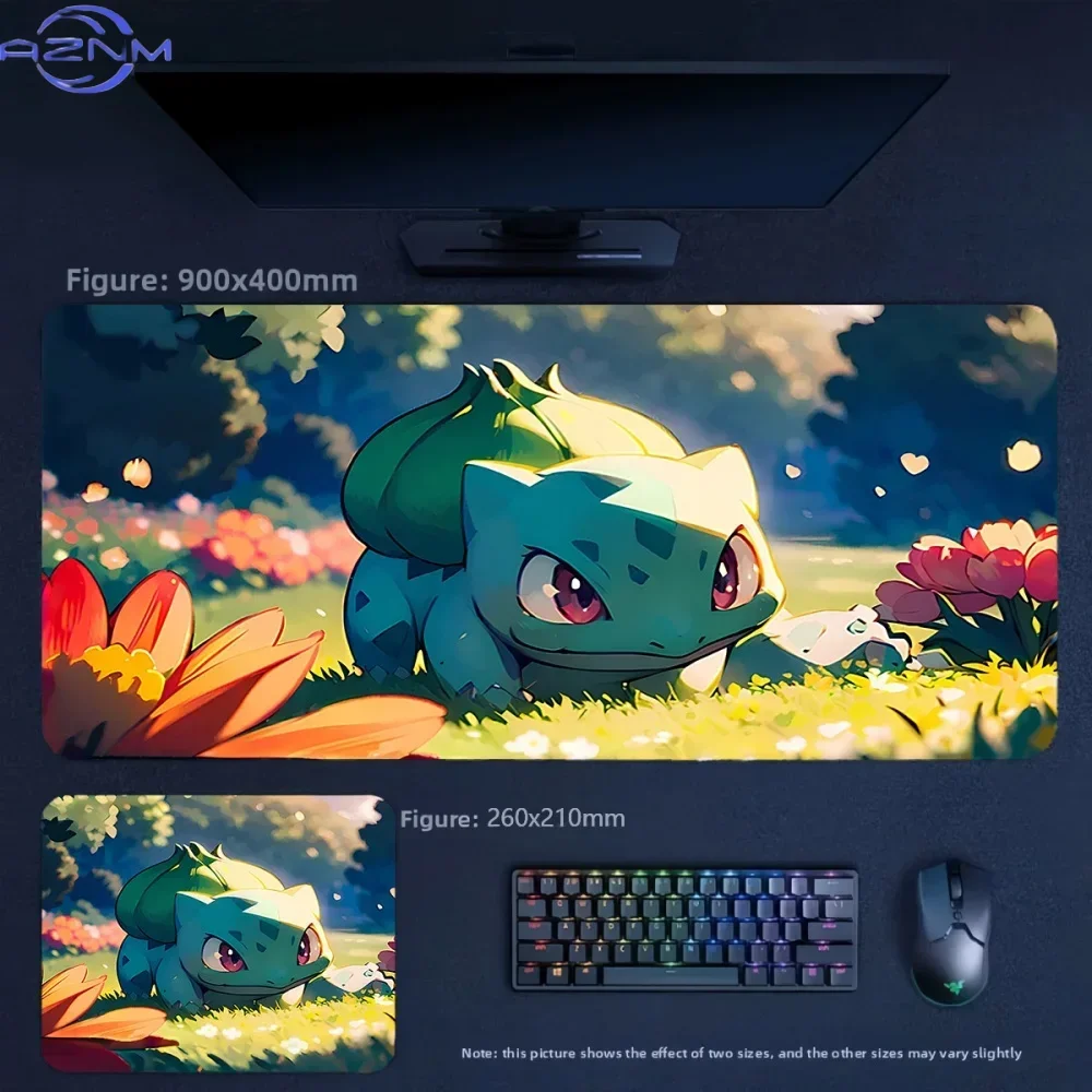 Cartoon Animation Pokémon Bulbasaur Printing Series Products  Mouse Pad High Quality Large Size Keyboard Pad Table Mat