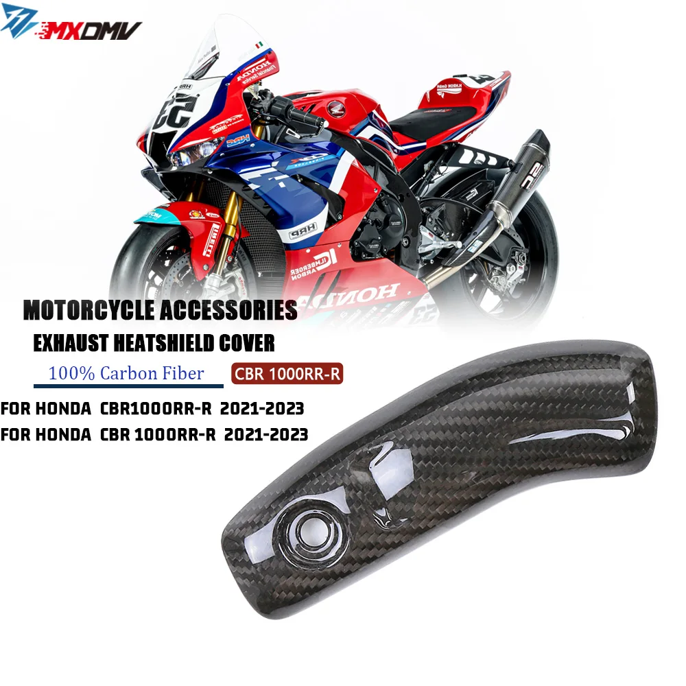 Exhaust Pipe Cover Motorcycle Carbon Fiber Muffler Heat Shield Guard Case For HONDA CBR1000RR-R CBR 1000RR-R 2021-2023