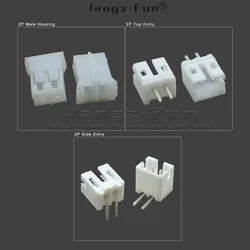 Conectores de cabezal de carcasa macho y hembra de 2 pines, Conector de Cable eléctrico, 2 P, JST, PH 100, paso de 2,0mm, 2,0 Uds.