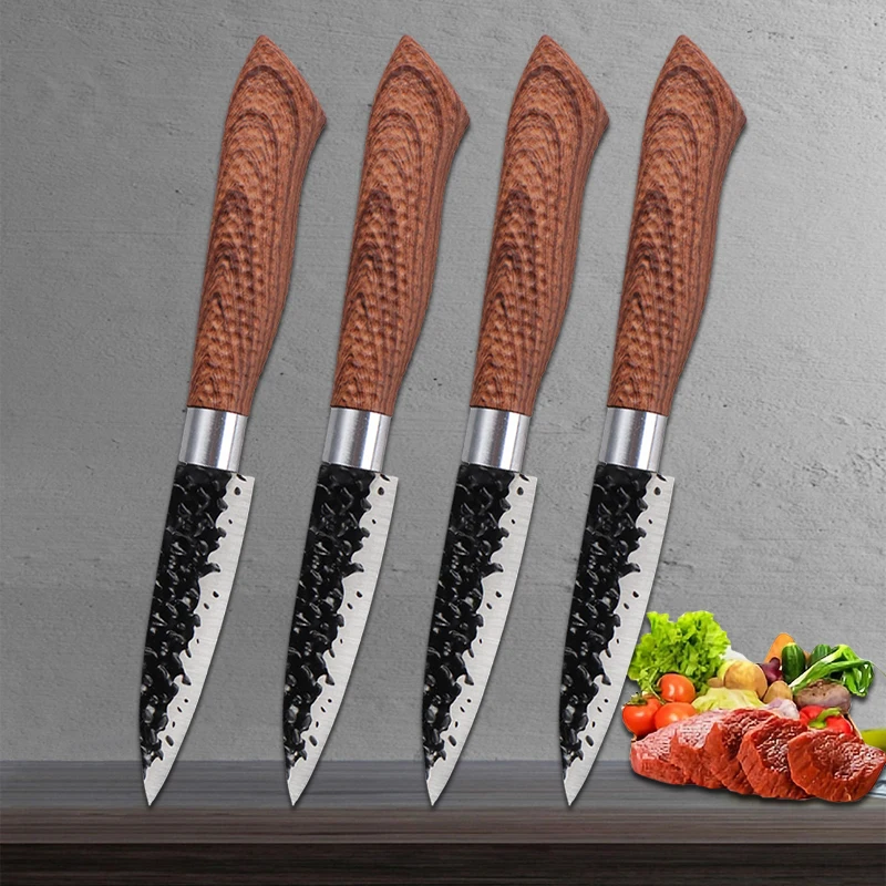 Edelstahl Küchenmesser Boning Slicing Gemüse Obst Schälmesser Grill Schneiden Angeln Allzweckmesser Kochutensilien