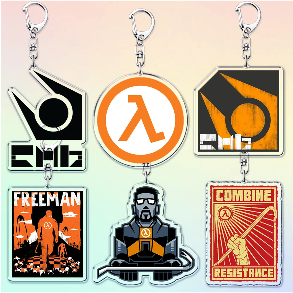 Llaveros Populares de Lambda Gordon para Accesorios, Llaveros con Logotipo de Black Mesa Combine, Joyería para Fans y Amigos