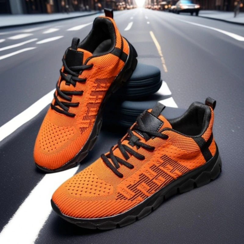 Men's Bright Green Outdoor Sneakers Breathable Mesh Construction Shock Absorbing Sports Shoes Stylish Trendy Adventure Footwear