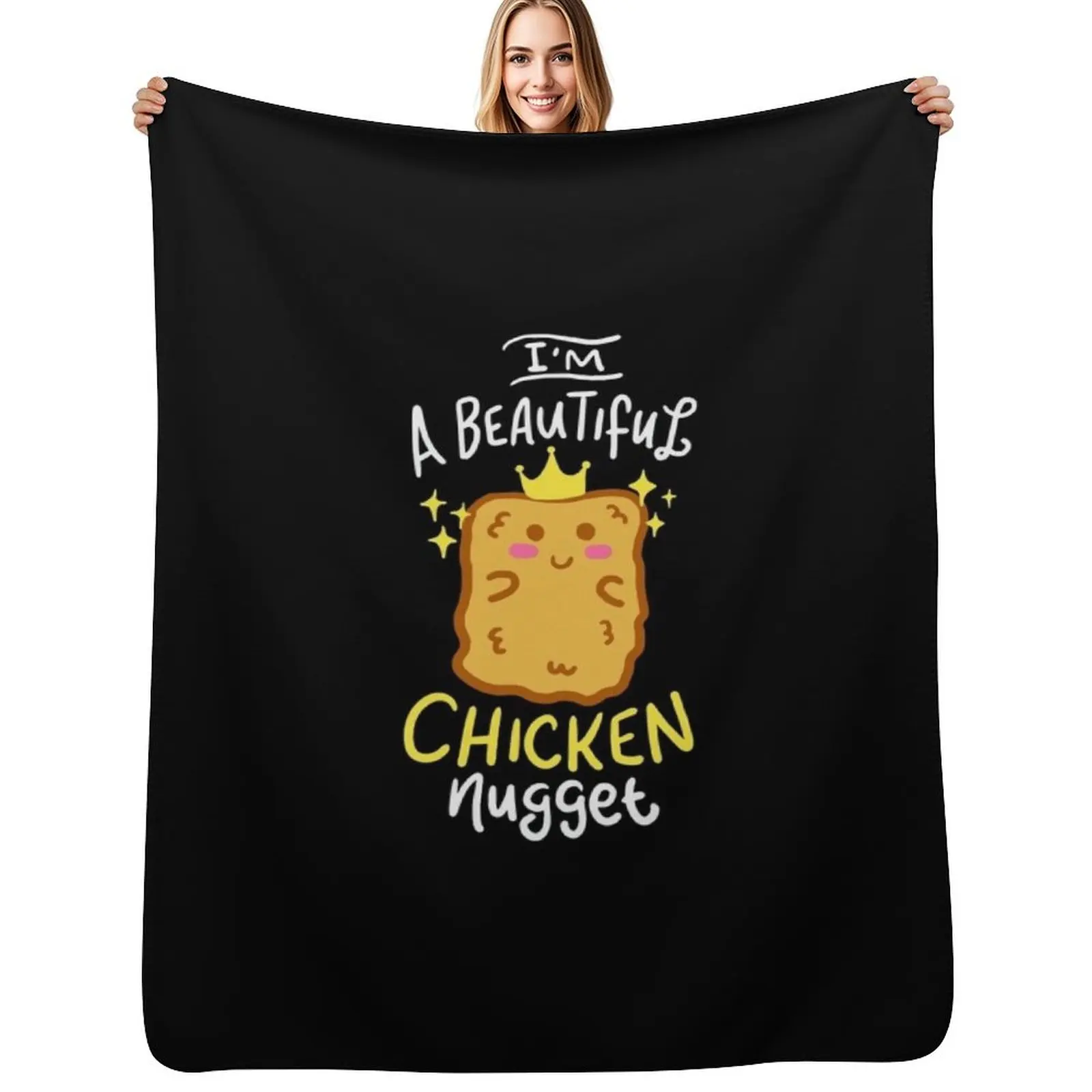 

Funny Chicken Nugget Nug Life Fast-Food Junk Gift Throw Blanket Decorative Sofa Luxury Throw Thermal warm winter Blankets