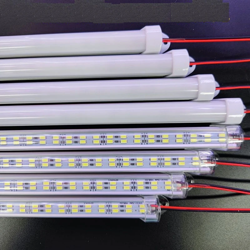 5pcs 0.5m Bright 15w 12V 24V Double Row LED Hard Strip Rigid Bar Tube 3000k 4000k 4500k 6500k Car Truck Showcase Cabinet Light