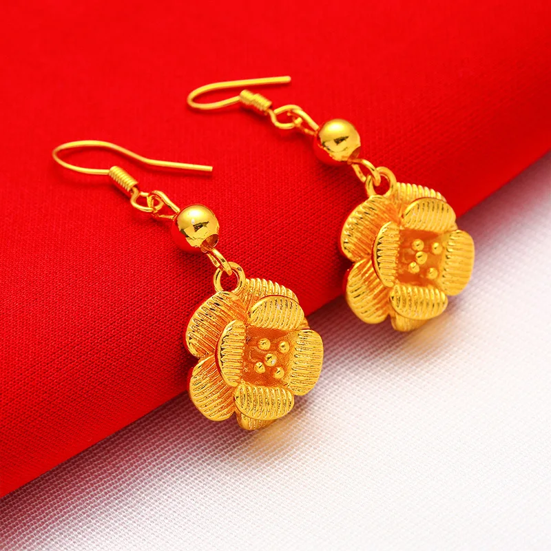 

Wholesale Vietnam Sand Earrings for Women Brass Plated Large Flower Ear Buy Rose Tassel Earrings Wholesale