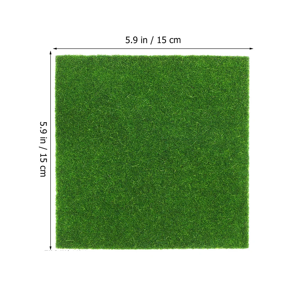 테이블 장식용 16개 시뮬레이션 이끼 매트 인조 잔디 러그 인공 가짜 이끼 15cmx15cm DIY 공예 테라리움 분재 홈
