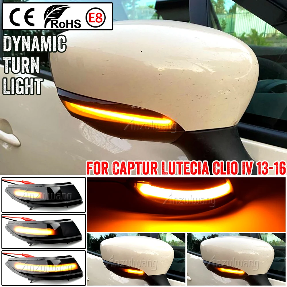 

2X Dynamic Blinker for Renault KAPTUR CAPTUR J5 H5 Clio IV MK4 4 Lutecia Grandtour LED Turn Signal 2013 2014 2015 2016 light