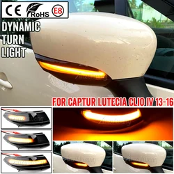 2X Dynamic Blinker for Renault KAPTUR CAPTUR J5 H5 Clio IV MK4 4 Lutecia Grandtour LED Turn Signal 2013 2014 2015 2016 light