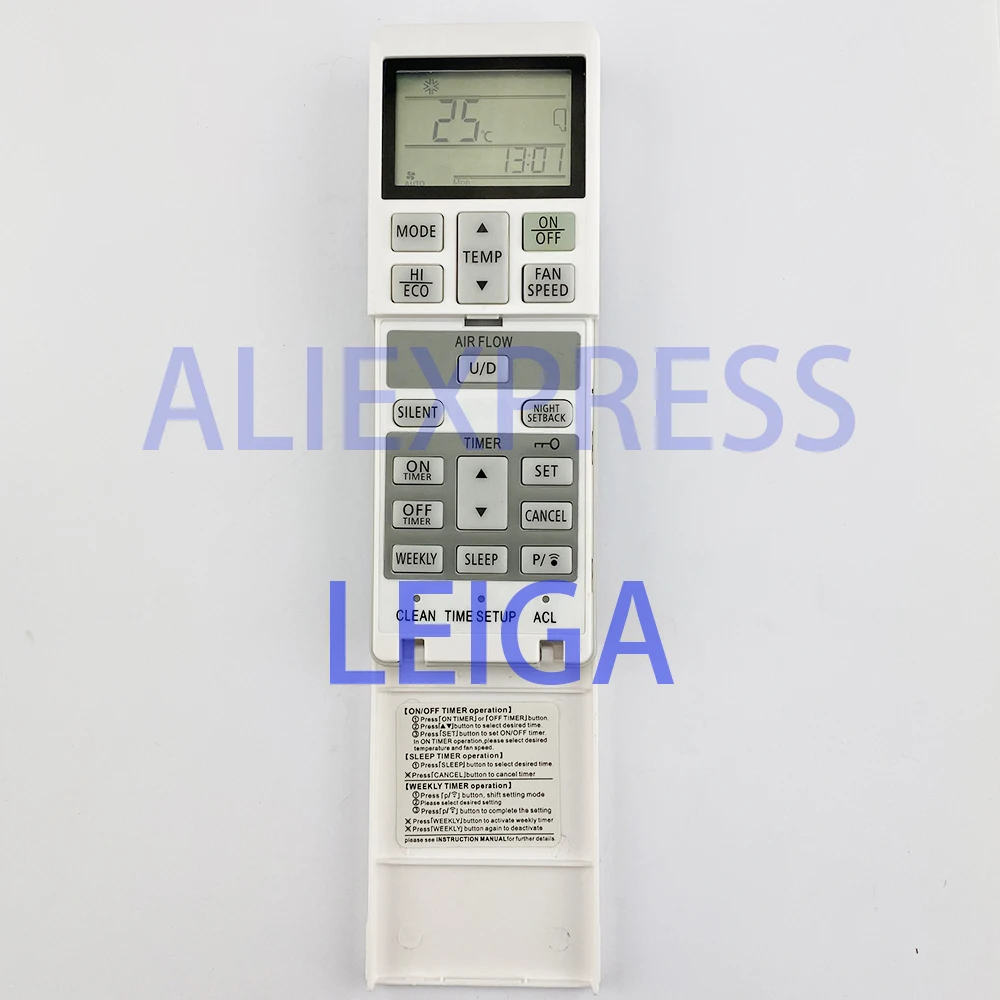 Controle remoto para Mitsubishi AC Ar Condicionado, RLA502A700S, SRF50ZMXA-S, SRF35ZMXA-S