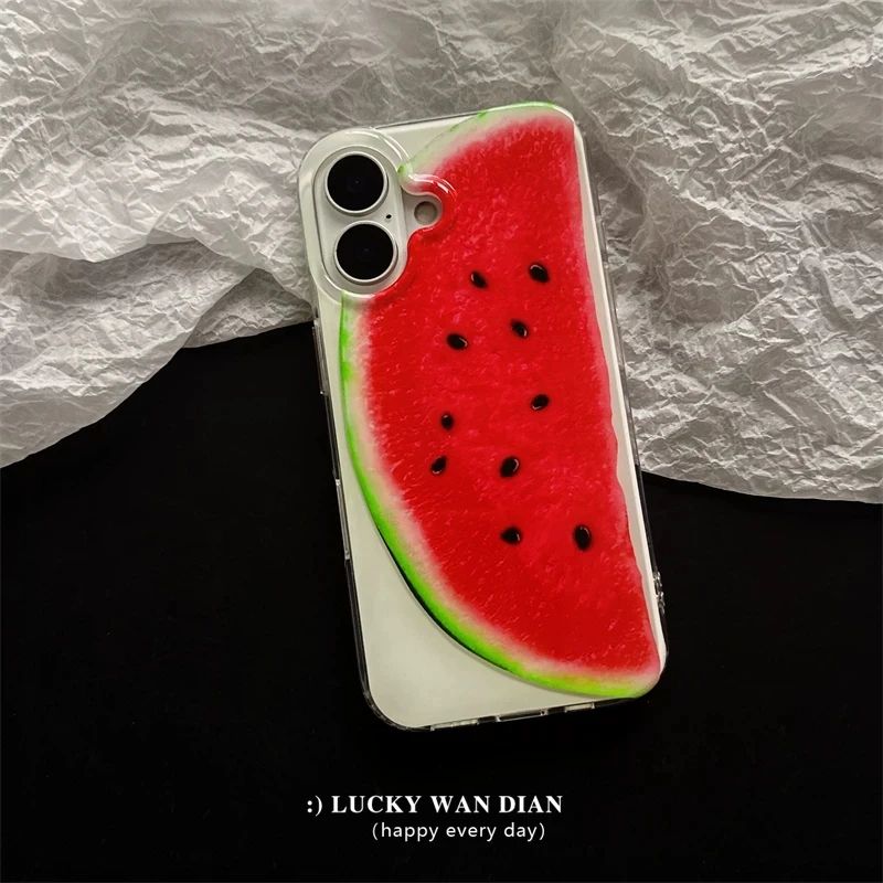 Summer Full Screen Fruits Strawberry Kiwi Orange Watermelon Phone Case For iPhone 17 16 15 14 13 12 11 Pro MAX Plus 17air Cover - view 3