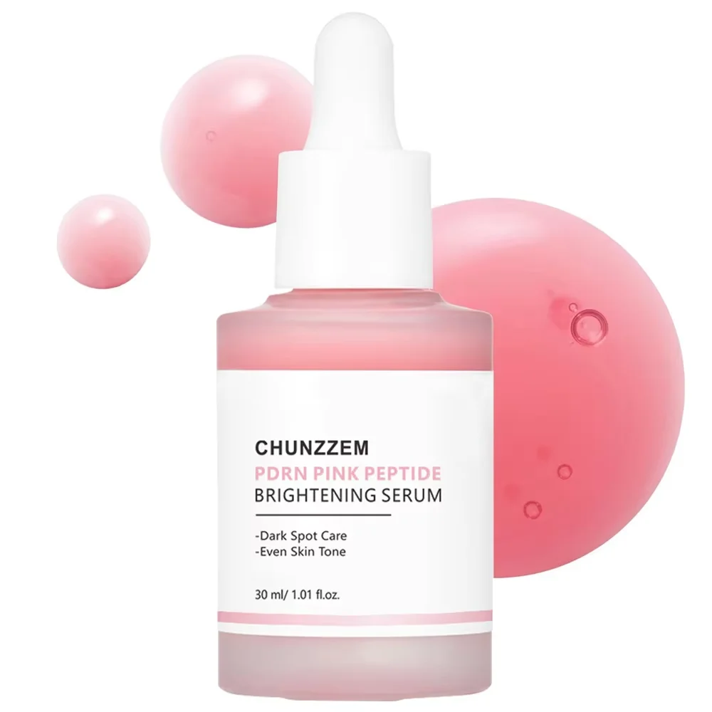 30ml CHUNZZEM PDRN Pink Peptide Brightening Moisturizing Serum Dark Spot Care Even Skin Tone Increase Elasticity Natural Extract
