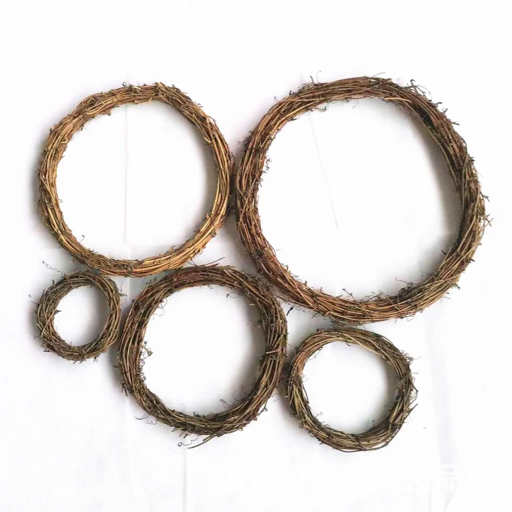 

TOPPERFUN Wreath Frame Natural Rattan 10cm Christmas Garland Craft Accessory Festive Hanging Circle Decor