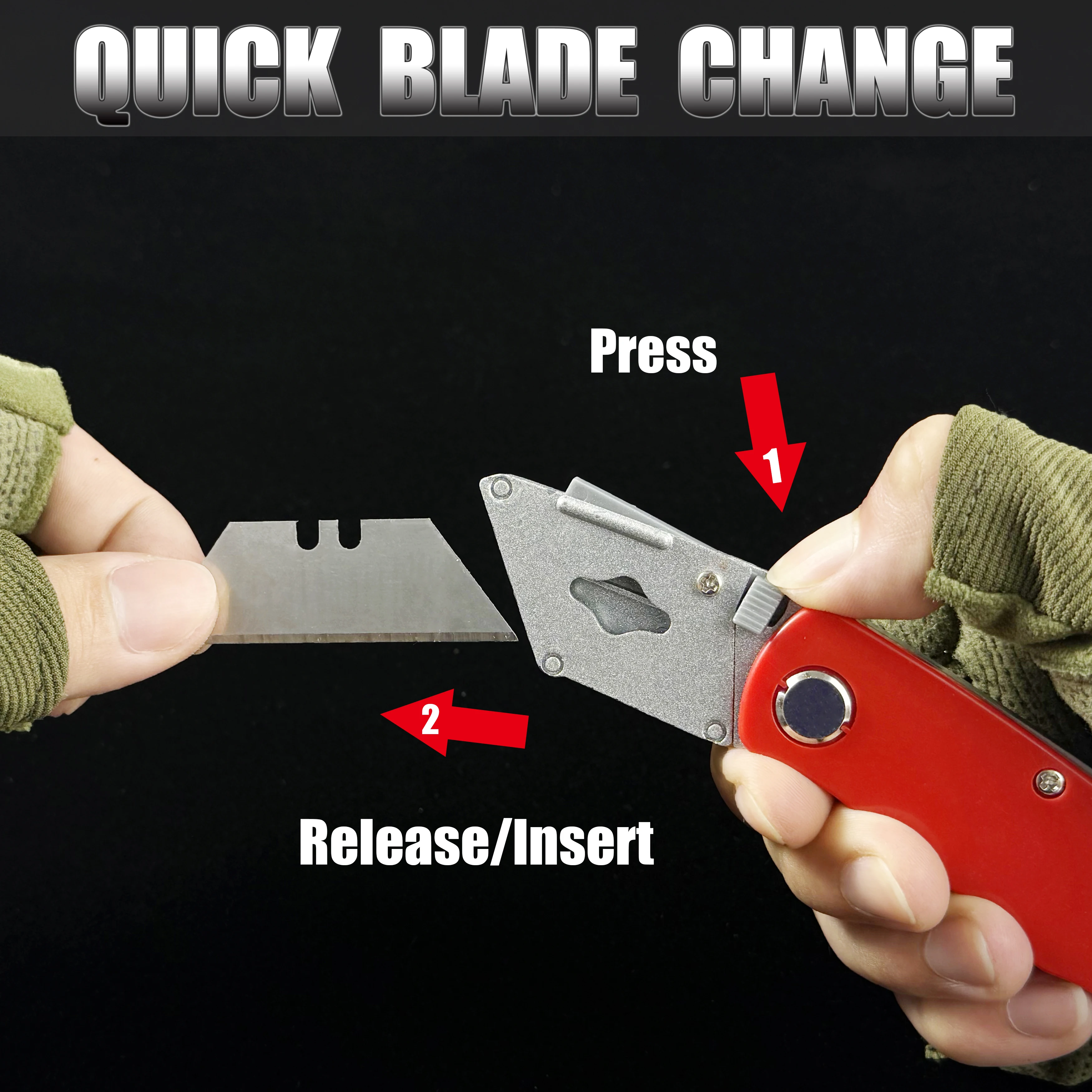 Foldable multi-functional tool, sturdy and durable, paper cutter, electrical cable, multi-functional tool, letter opener.