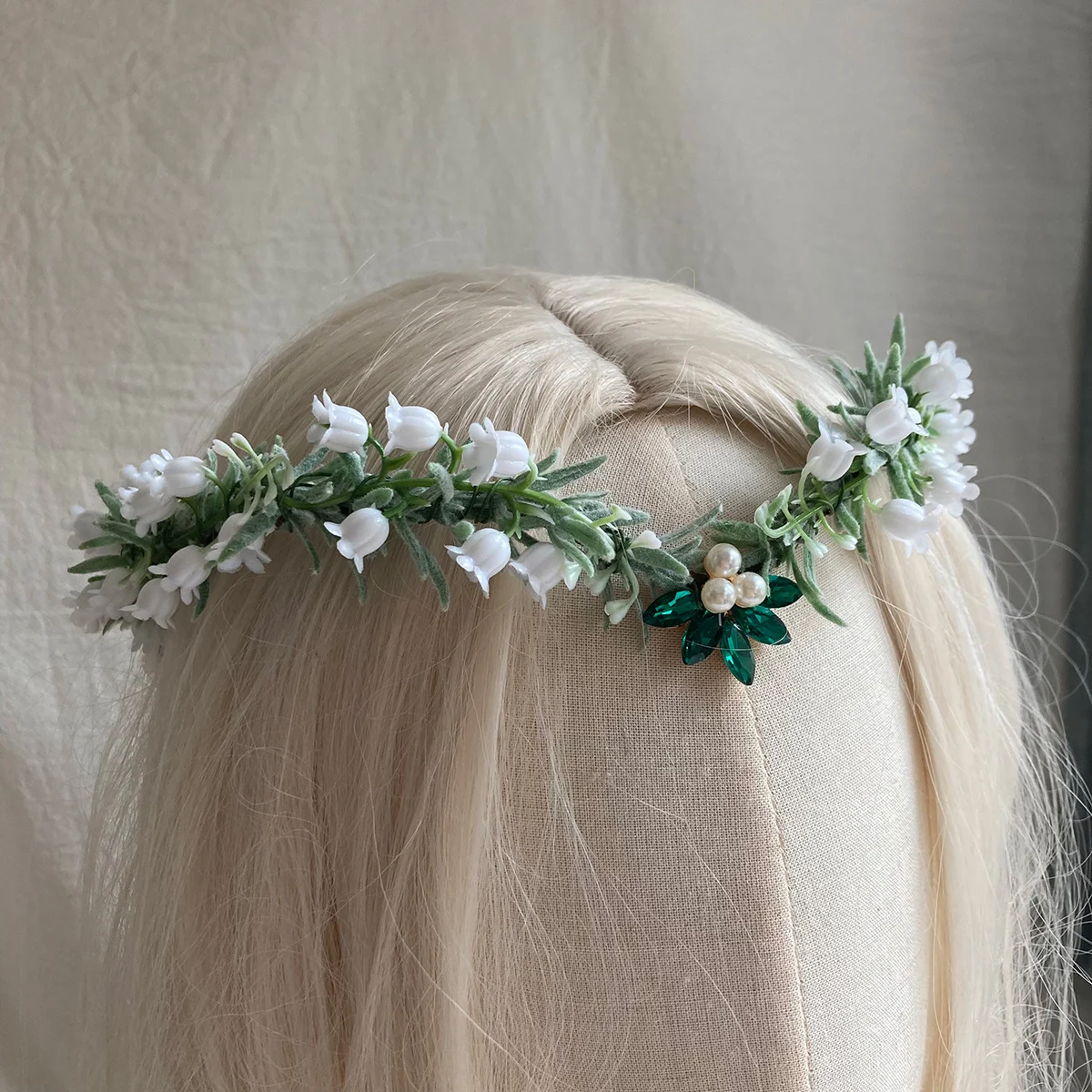 Elven Flower Crown Wedding White Elf Tiara for Bride or Bridesmaids Fairy Flower Crown White Elvish Tiara