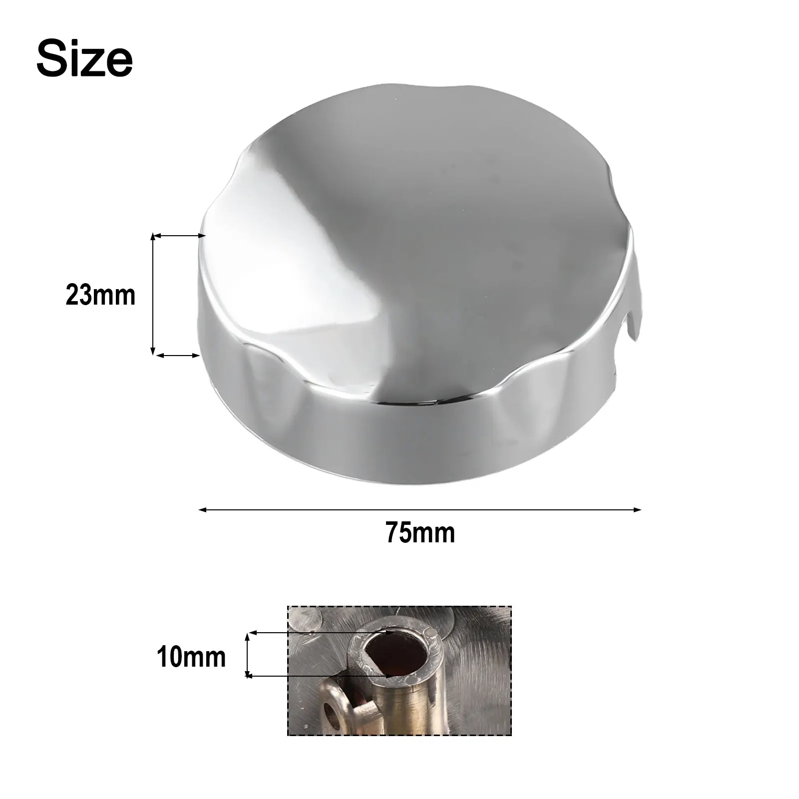 1Pc Bathroom Tub Rotating Knob 75mm Diameter Chrome Overflow Cover Replacement Part For Home Plumbing Fixtures
