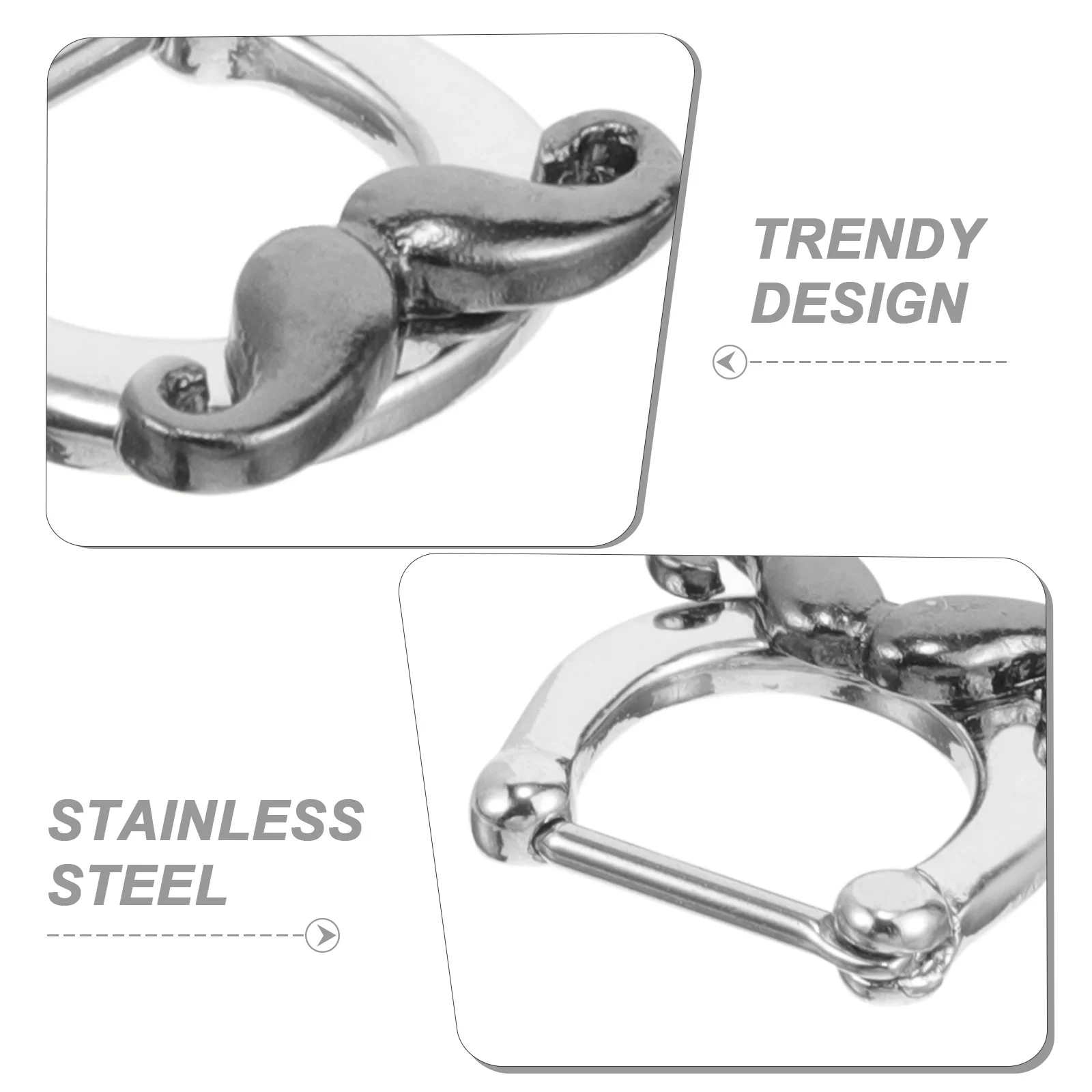 

1Pair Nose Ring Mustache Septum Hoop Comfortable Stainless Steel Nose Piercing Jewelry Body Piercing Women Mustache Septum Ring