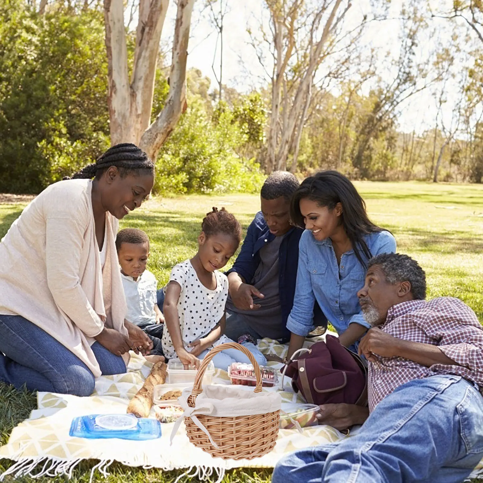 

Willow H woven Basket Flower Small Decorative Storage Multi function Toy Fruit Vegetable Natural Practical Home