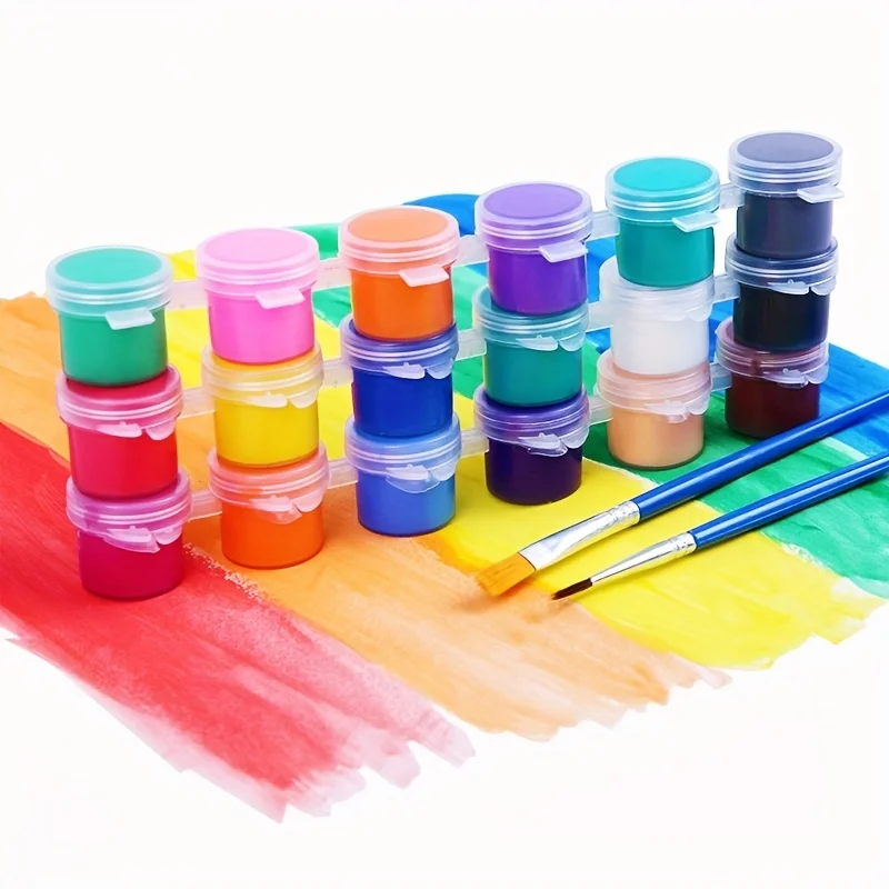12 colores DIY Graffiti pigmento pinturas acrílicas con 2 pinceles para pintura al óleo pintura arte suministros conjunto sumini