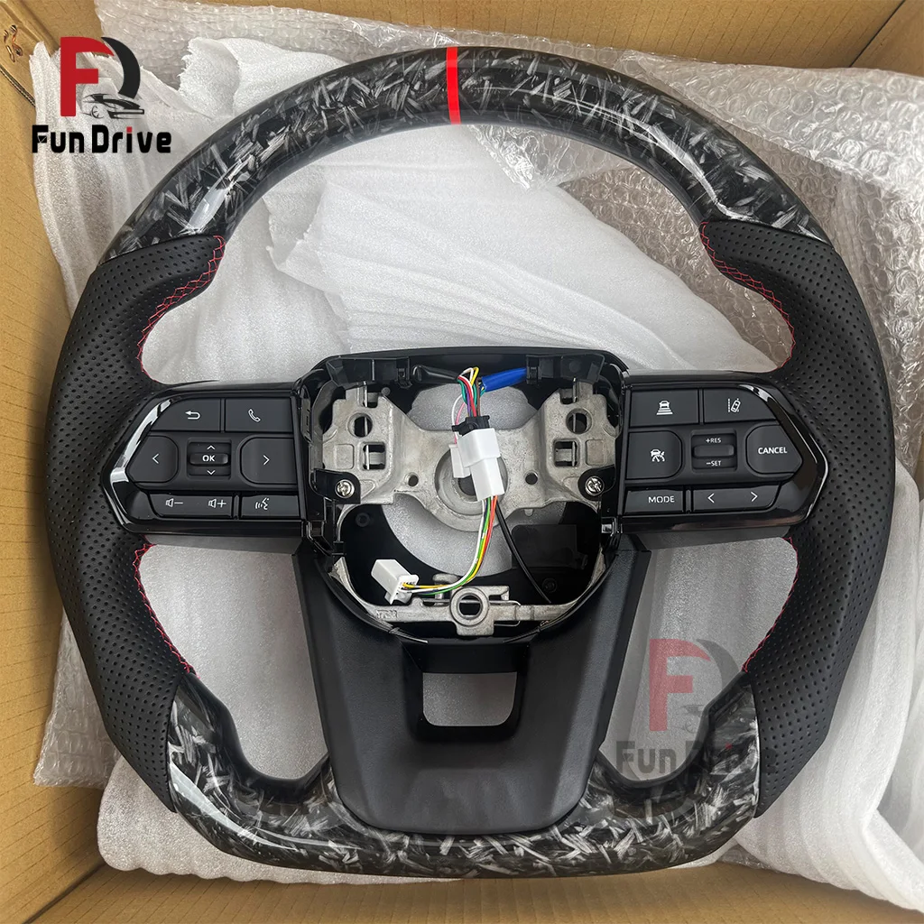 

In Stock Forged Carbon Fiber Heated Steering Wheel for Toyota Hilux corolla Gr86 camry Land Cruiser Fortuner Gt86 Lc300