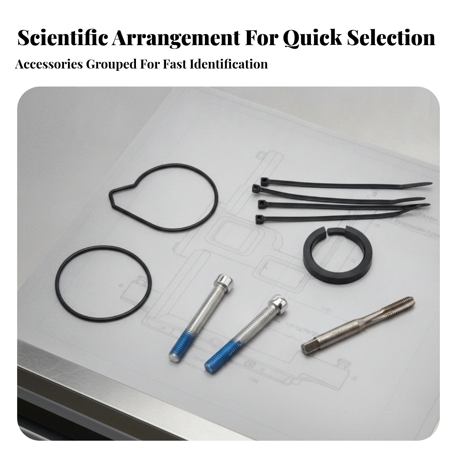 Air Shock-Absorbing Compressor Pump Repair Kit Threading Tool Shock-Absorbing Compressor Repair Kit Cable Ties Vehicle Part