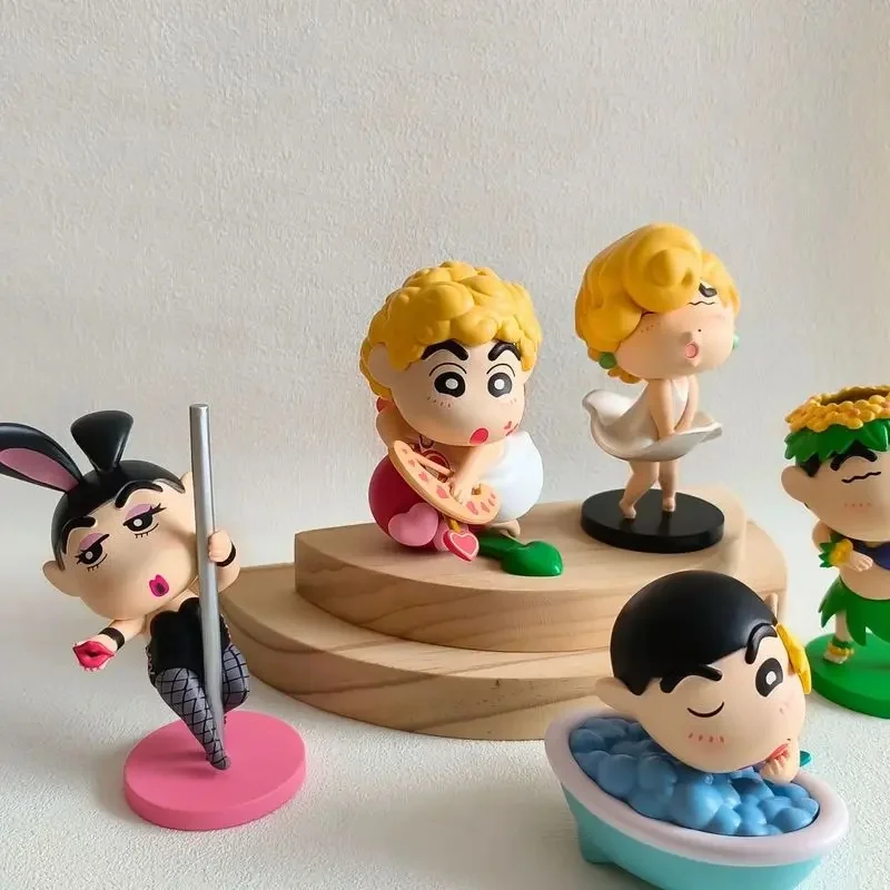 New Crayon Xiaoxin Blind Box Home Decorations Girls Children 6 Funny Cosplay Cupid Bunny Girl Funny Cute Figurine Gifts Desktop