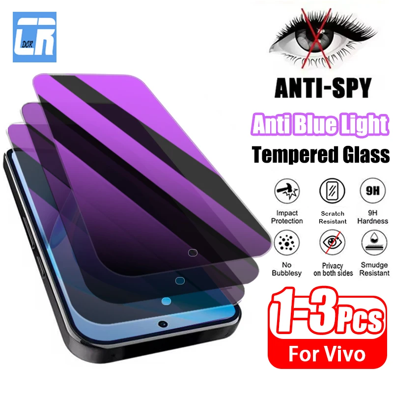 

1-3 шт., защитная пленка для экрана с синим лучом для Vivo iQOO Neo11 10 9 9S Pro + закаленное стекло для iQOO Neo8 7 Pro, защитная пленка