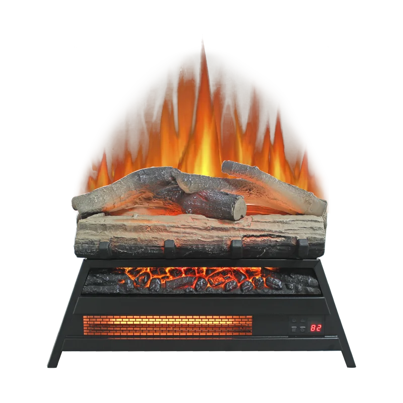 23 inch Electric Fireplace  3D Log set insert, Infrared Fireplace Heater for Indoor
