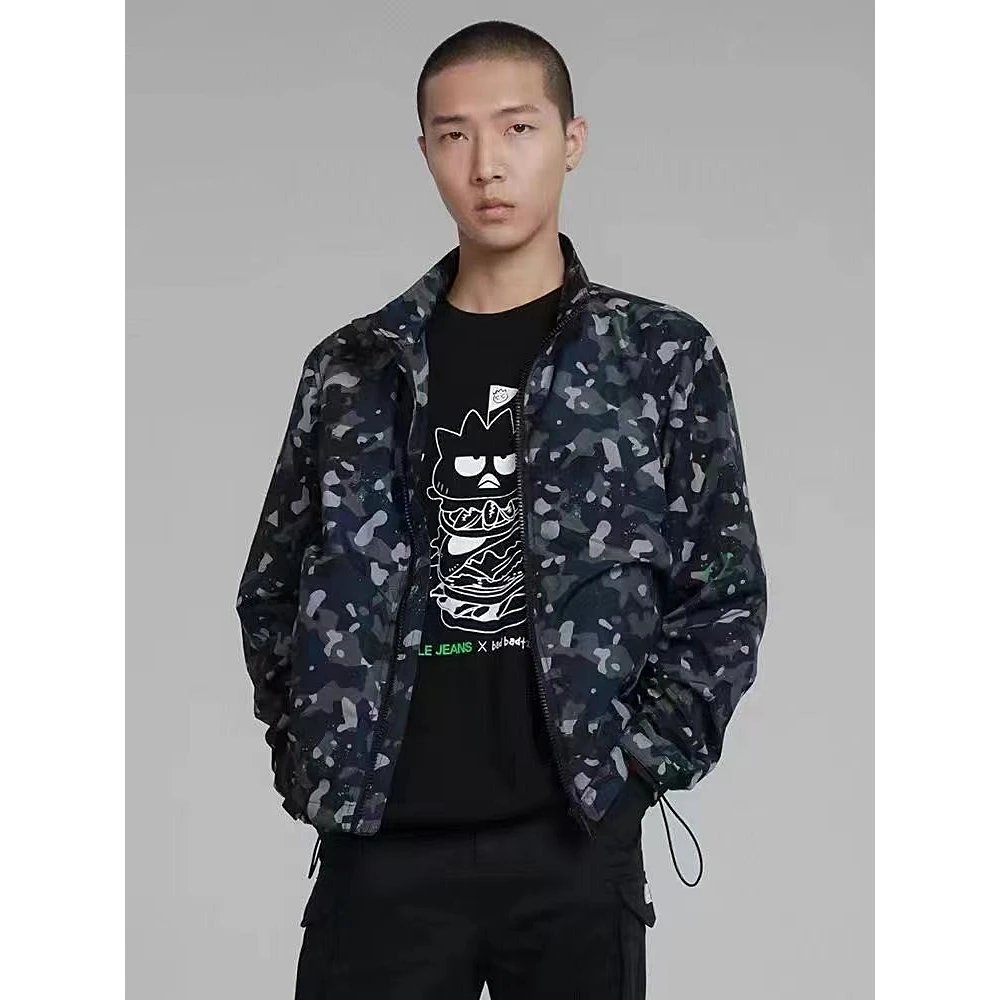 

Faion Urban Камуфляжная ветрозащитная куртка свободного покроя с воротником-стойкой для мужчин и женщин молодежная длинная куртка-стойка размера све