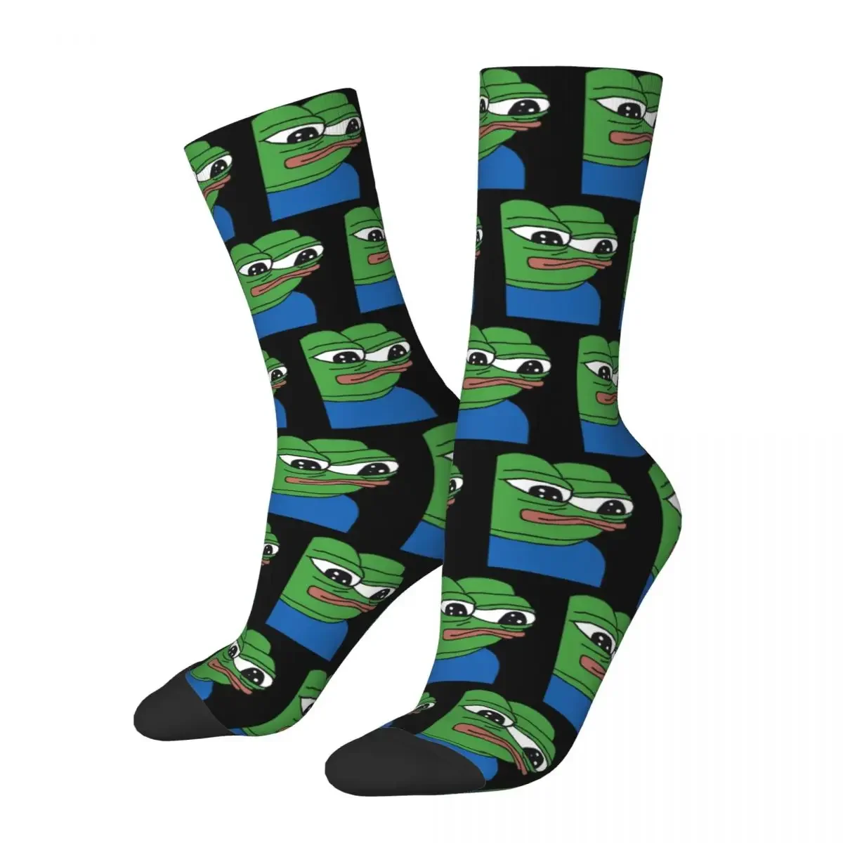 PepeTheFrog-calcetines largos absorbentes de sudor, medias Harajuku para todas las estaciones, accesorios para regalos Unisex