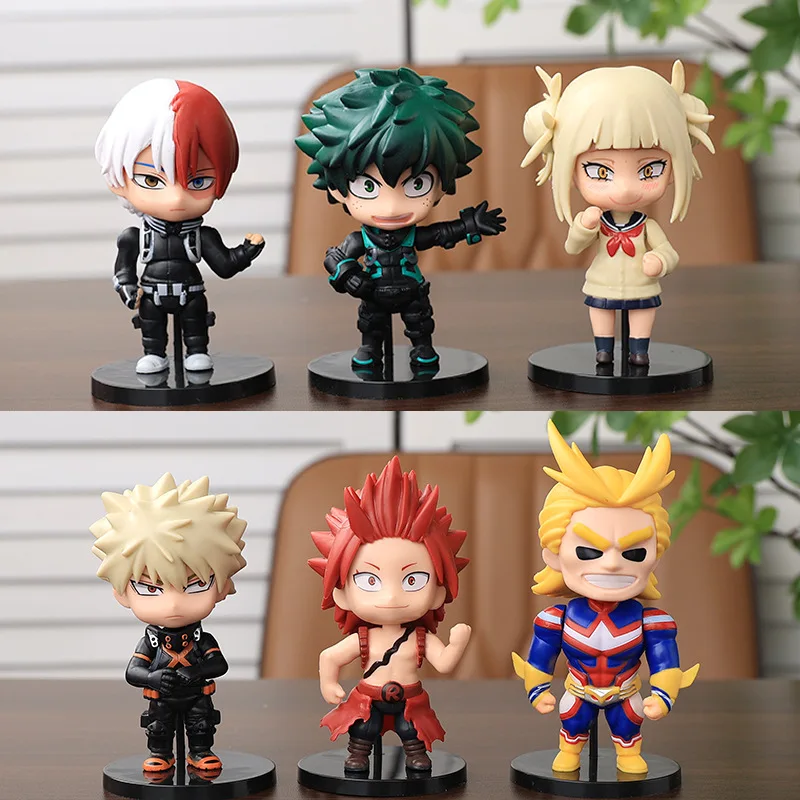 10cm MHA Anime Figure All Might Toga Himiko Todoroki Shouto Midoriya Izuku Eijiro Kirishima Hero Academia action Figure Toy Gift