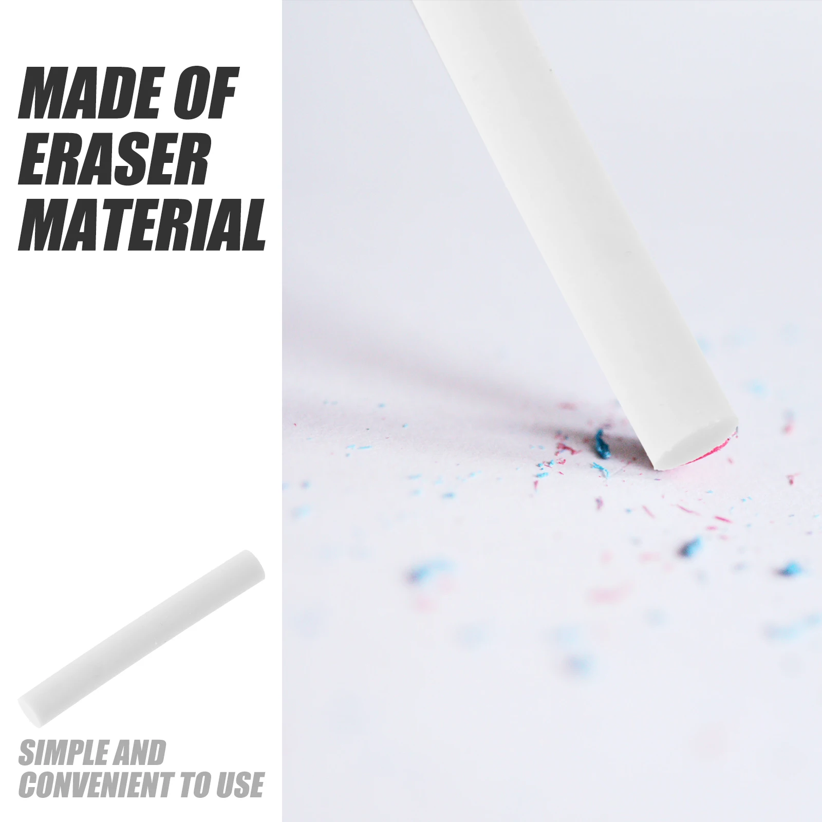 

50Pcs Cylindrical Erasers Soft Texture Drawing Art Sketching Eraser Supplies for Artists Students