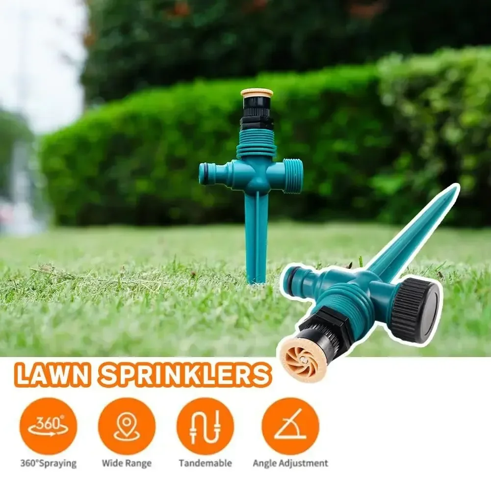 1-10pcs Garden Sprinkler 360° Rotation Irrigation Watering  Agriculture Ground Automatic Tube Adjustable Plug Buried Atomization