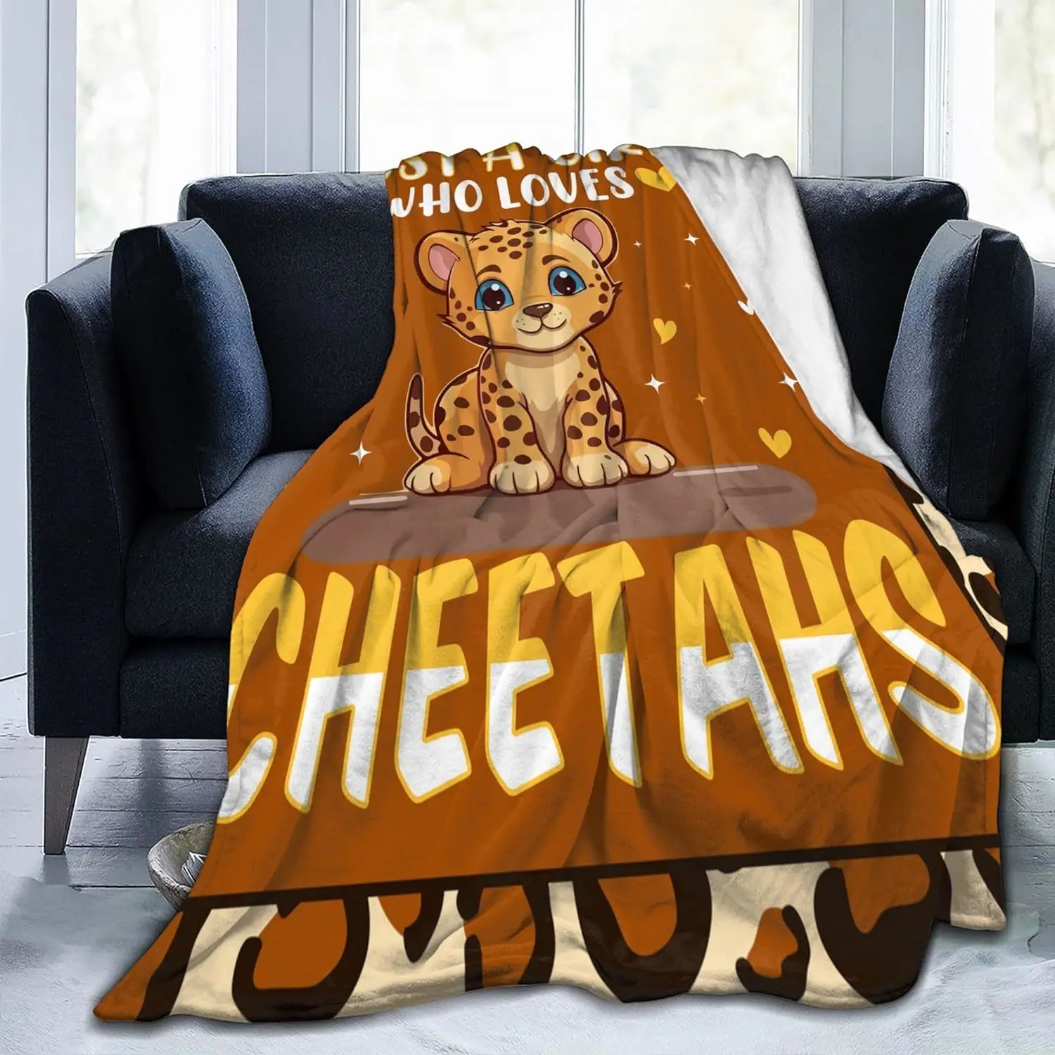 Cheetah blanket is just a cartoon animal blanket that is soft, warm, lightweight, and comfortable for a girl who loves cheetahs