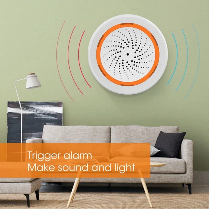1 PCS Tuya Zigbee Smart Sound And Light Siren Sensor Tuya Gateway Hub Siren Alarm For Tuya