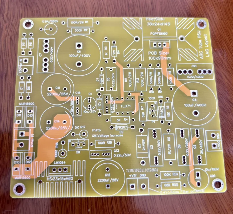 PV12 gallbladder front stage 12au7 gallbladder front stage front stage board filament power board empty board PCB dual channel