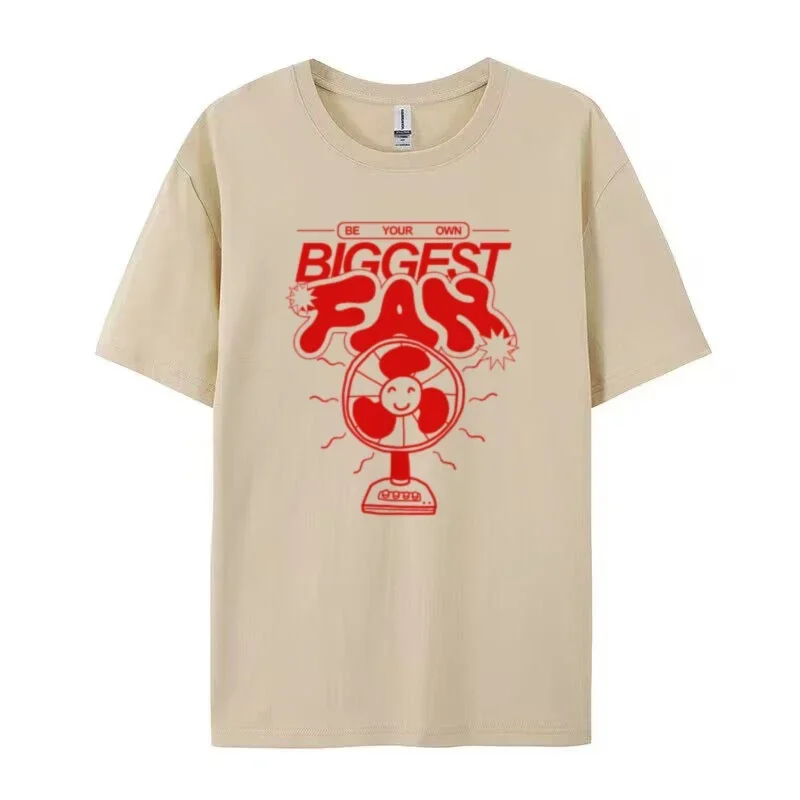 

Забавная футболка унисекс «Больший фанат» в стиле хиппи, вдохновляющие футболки с героями мультфильмов в стиле ретро, милые уличные футболки Y2k с графическим рисунком, женский свободный топ