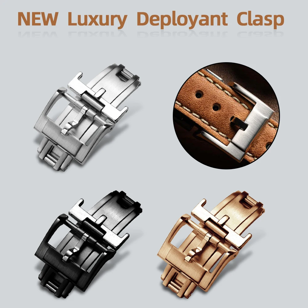 NEW Luxury Deployant Clasp 16mm 18mm 20mm For Delugs Spring Deployant Clasp for Rolex Cartier Watch Repalcement Watch Band Clasp