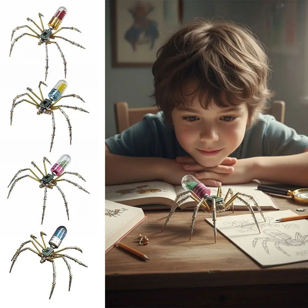 

3D Puzzles Mechanical Spider Kit Metal DIY Assembly Metal Model Kit Creative Insects Assembly Puzzles Home Decor