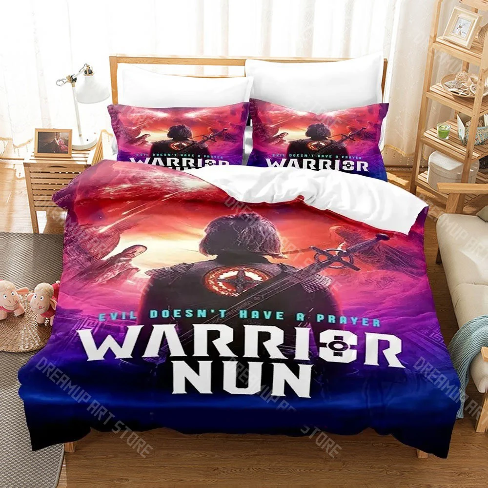 3D Printed Warrior Nun`Ava`Bedding Set for Boys Girls Duvet Cover Pillowcase Twin Queen King Full Single Double Sizes