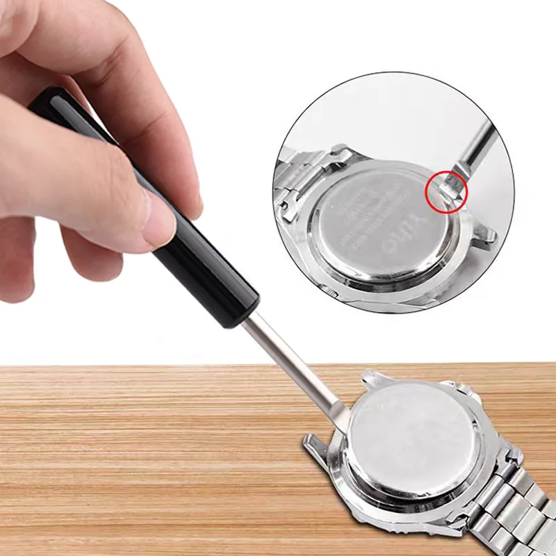 New 2Pcs Remover Pry Tool Kit Battery Change Press Watch Back Case Opener Metal Repair Tool For Watchmaker Back Case Remover