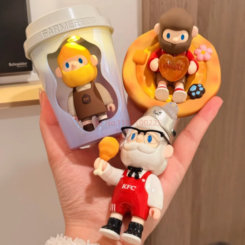 

Genuine Farmer Bob Rico Hamburger Fries Blind Box Figure Colonel Nugget Cool Guy Designer Figure Model Toys Art Collection Gifts