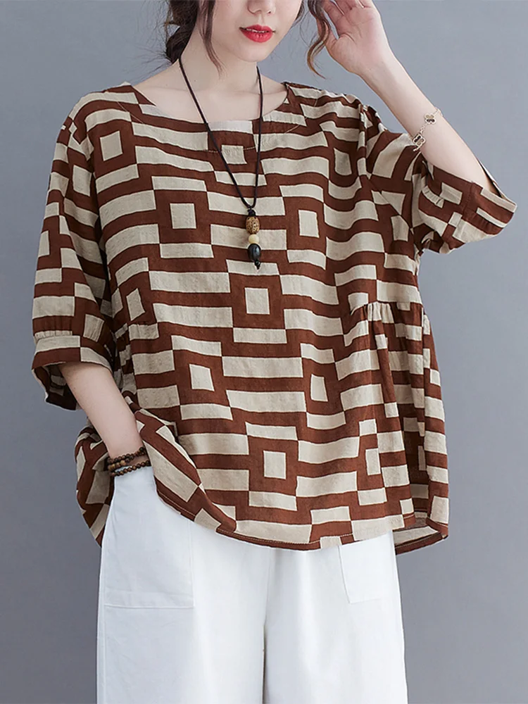 

Свободная хлопково-льняная футболка ort Sve, женская летняя повседневная футболка, тонкий дышащий, большого размера, летняя модная тонкая футболка