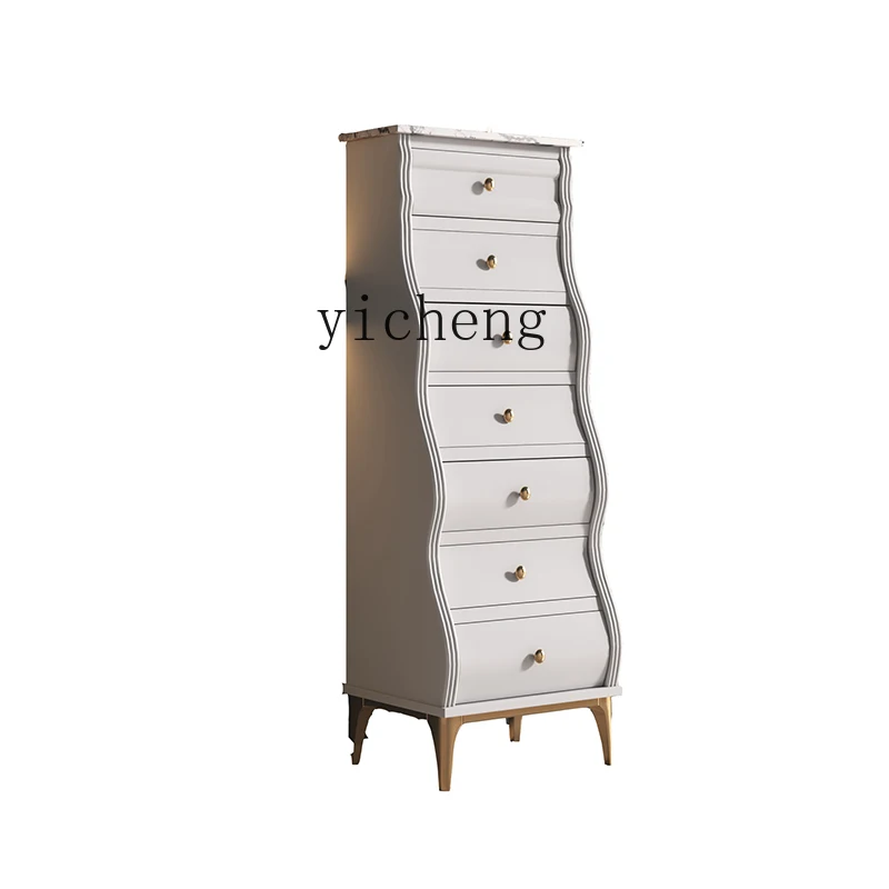 XL Chest of Drawers Light Luxury Xuan Entry Door Art Chest of Drawer Wall Integrated Living Room 7-Drawer Cabinet