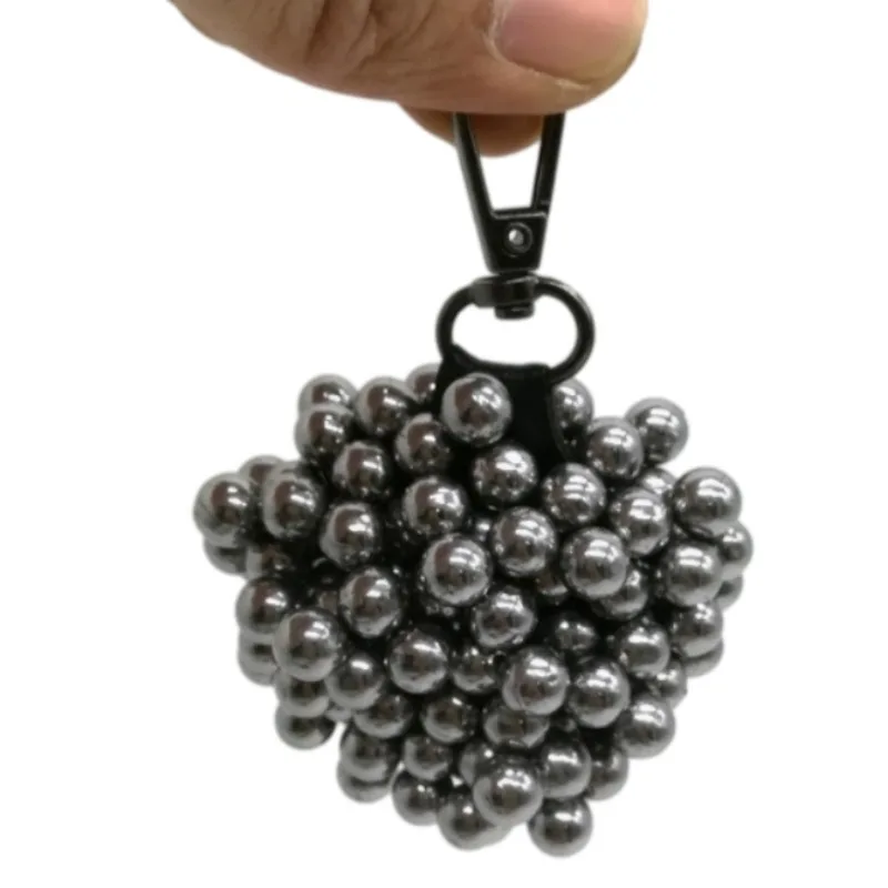 Magnetic Slingshot Holder Thick Round Leather Pouch Strong Magnet Steel Ball Carrier Outdoor Shooting and Fishing Gear