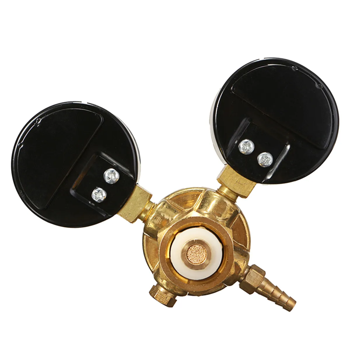 New Pressure Regulator Reducer Argon CO2 Welding Twin Gauge Gas Bottle MIG TIG Welding Flow Meter Control Valve  1/4 Thread