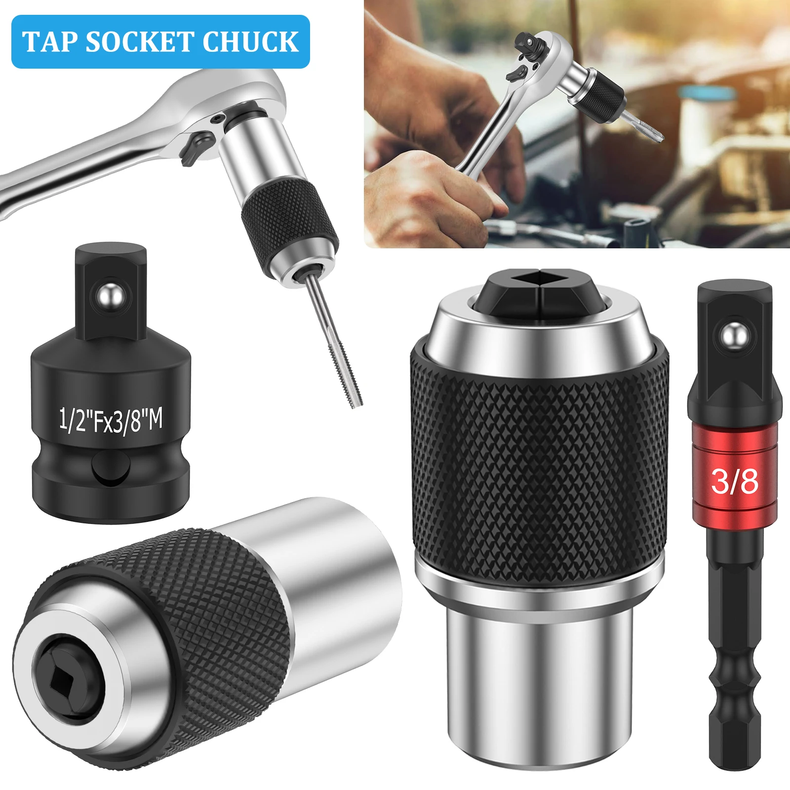 Tap Socket Set Sturdy Multifunctional Tap Extractor Tool Easy to Use Convenient Tap Socket Adapter With Adjustable Jaws for