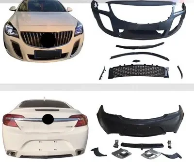 For Buick regal opel insignia Modified Front Rear Bumper Grill Mask Front Rear Lip Shovel Engine Hood Tail Throat Assembly